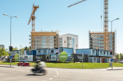 Oulun Lipporannan asunnot rakenteilla 2017